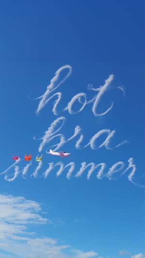 Aircraft with Bras on Rope in a fake-out-of-home ad of Victoria's Secret