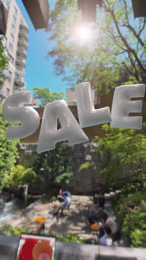 Sale Inflatables Emerge from Screen in a fake-out-of-home ad of Victoria's Secret 