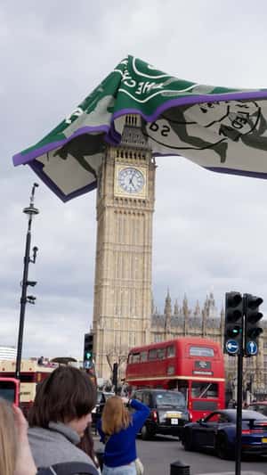 Towel Wraps Big Ben in a fake-out-of-home ad of Christy