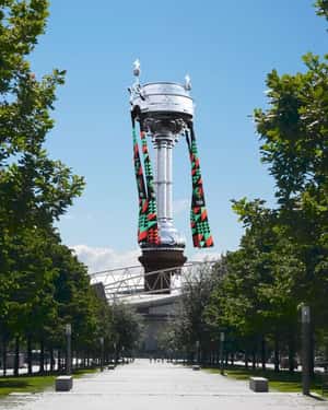 Trophy Towers at Stadium in a fake-out-of-home-ad of FC Porto