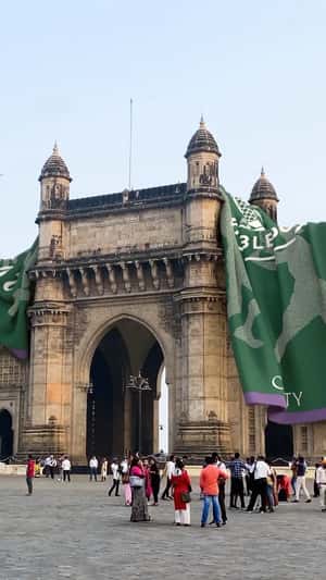 Towel Wraps Gateway of India in a fake-out-of-home ad of Christy