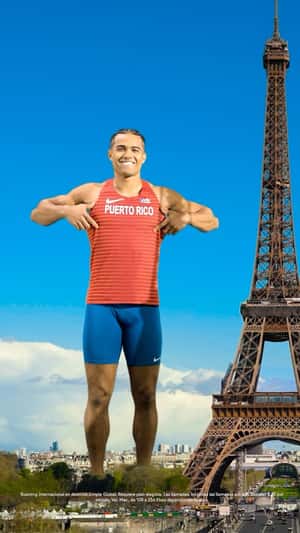 Giant Runner Heads to Paris in a fake-out-of-home ad of T-Mobile