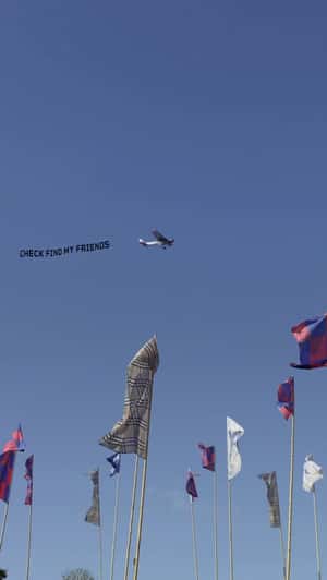 Plane Flies with Text Banner in a fake-out-of-home ad of Burberry