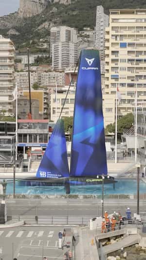 Racing Yacht Plunges into Swimming Pool in a fake-out-of-home ad of CUPRA