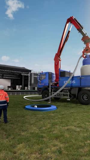 Electrical Plug Powers Festival Stage in a fake-out-of-home ad of Enedis