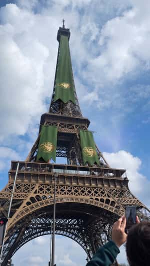 Banners Spread at Eiffel Tower in a fake-out-of-home ad of HBO Max
