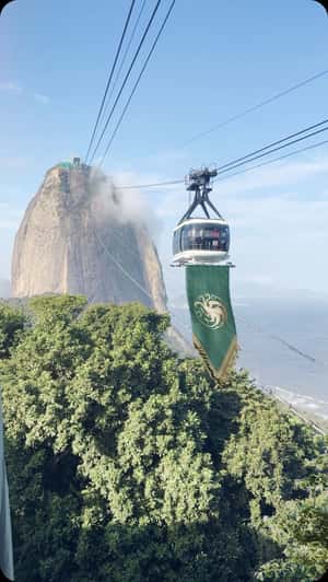 Banner Carried by Cable Car in a fake-out-of-home ad of HBO Max