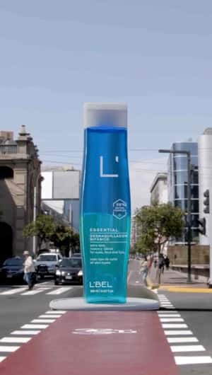 Makeup Remover Shines Bicycle Lane in a fake-out-of-home ad of L'BEL