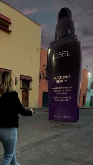 Serum Smoothens Rough Surface in a fake-out-of-home ad of L'BEL
