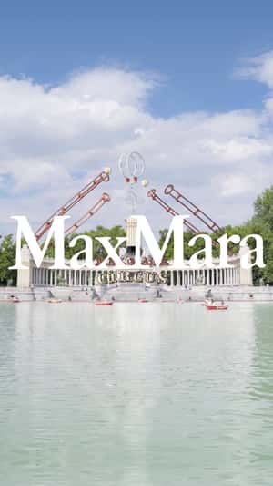 Circus Installation at Park in a fake-out-of-home ad of Max Mara