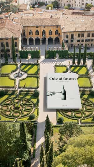 Book Opens Up at a Garden in a fake-out-of-home ad of Pasqua