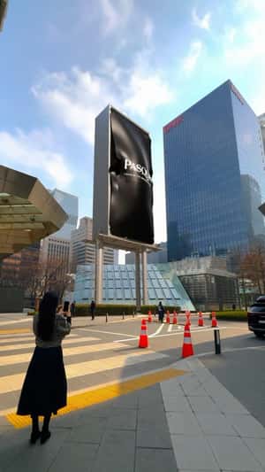 Wine Floats Out from Billboard in a fake-out-of-home ad of Pasqua