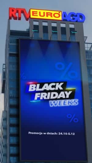 Electronics Burst Out of Billboard in a fake-out-of-home ad of RTV EURO AGD