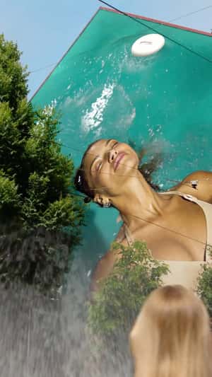 Building Mural Comes to Life in a fake-out-of-home ad of Triumph Lingerie