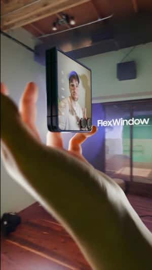 Camera Lens Assemble on Phone in a fake-out-of-home ad of Samsung Galaxy