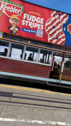 Superman Pushing the Streetcar in a fake-out-of-home ad of Keebler