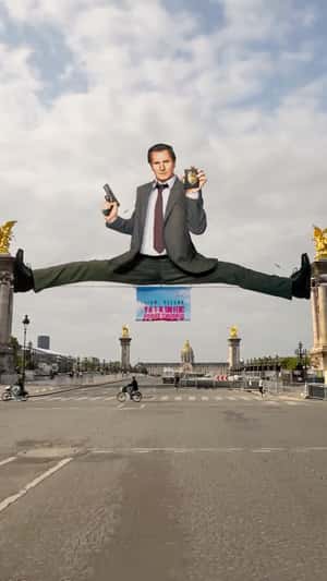 Character Splits in Between Pillars in a fake-out-of-home ad of Paramount Pictures