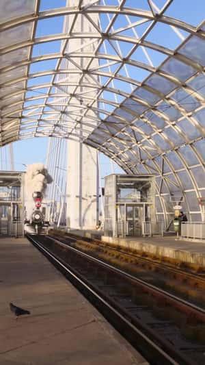 Train Drops Gifts at Station in a fake-out-of-home ad of Sephora