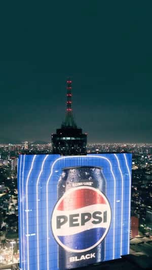 Digital Screen at Mexico World Trade Center in a fake-out-of-home ad of Pepsi