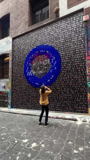 Brick Wall Turned into Digital Street Art in a fake-out-of-home ad of Pepsi