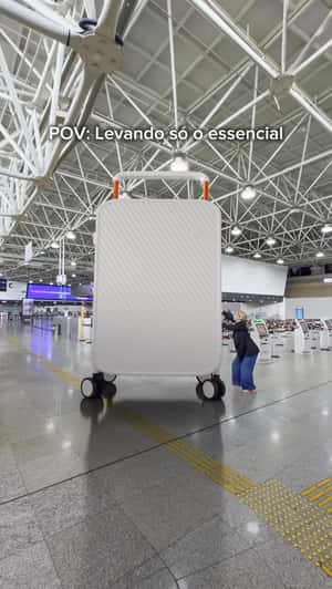 Massive Suitcase at the Airport in fake-out-of-home ad of Bagaggio