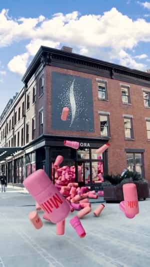 Milk Makeup Tint Overflowing in fake-out-of-home ad of Sephora