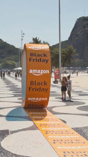Packing Tape Rolls at Promenade in a fake-out-of-home ad of Amazon