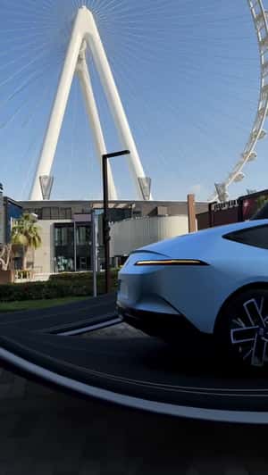Car Making 360 Degree Loop in a fake-out-of-home ad of AVATR