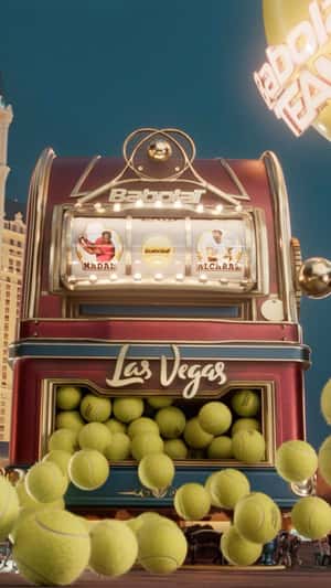 Slot Machine Building Releases Tennis Balls in a fake-out-of-ad of Babolat