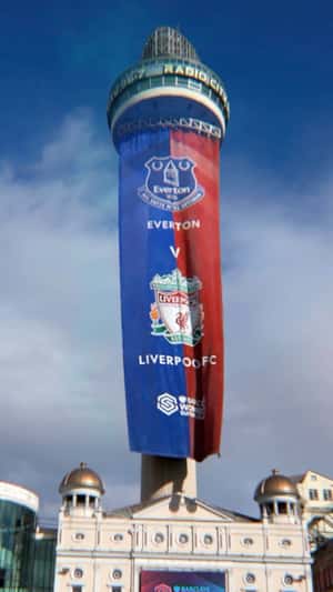 Match Banner Rolls Down on Tower in a fake-out-of-home ad of Barclays WSL