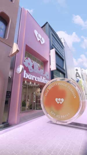 Cushion Bounces on River Trampoline in a fake-out-of-home ad of Barenbliss