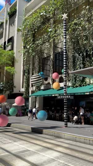 Inflated Balls Rolling in fake-out-of-home ad of Sephora