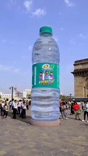 Bottled Water Emerges at Landmark in a fake-out-of-home ad of Bisleri