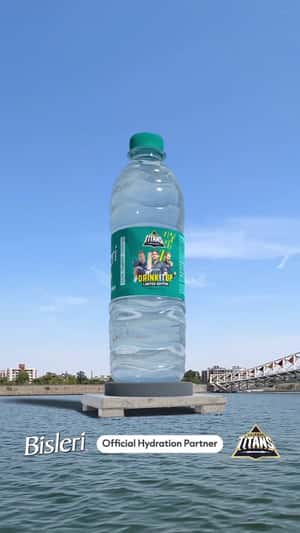 Bottled Water Monument Unveiled on River in a fake-out-of-home of Bisleri
