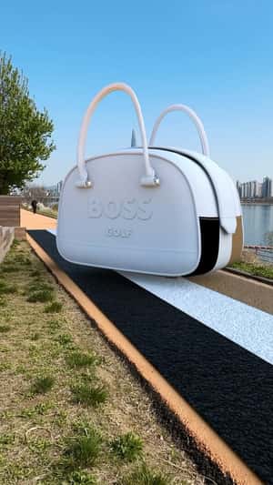 Golf Balls Jump Out of Bag in a fake-out-of-home ad of GQ