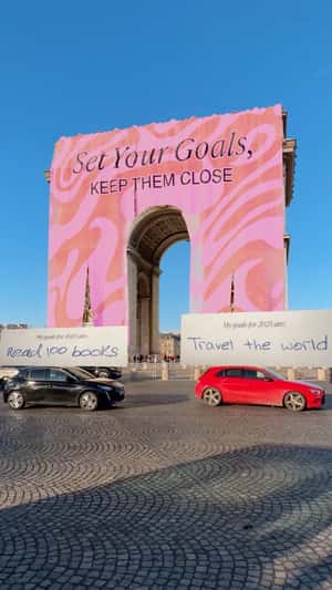 Vehicles with Resolution Notes in a fake-out-of-home ad of Burga