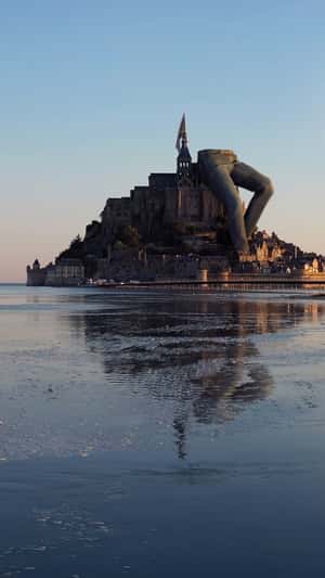 Jeans Rest on Castle in a fake-out-of-home ad of Celio
