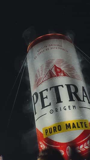 Beer Can Installation Lights Up in a fake-out-of-home-ad of Cerveja Petra
