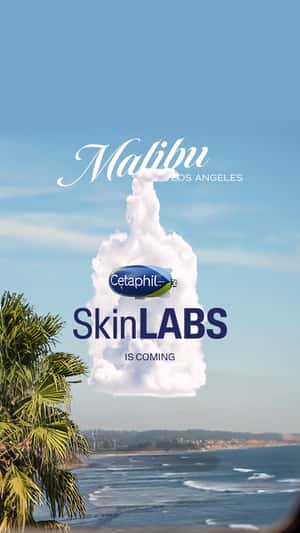 Clouds Formed like Cleanser Bottle in a fake-out-of-home ad of Cetaphil