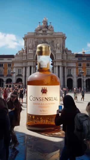 Huge Wine Spotted at the Square in a fake-out-of-home ad of Consensual Douro Wines