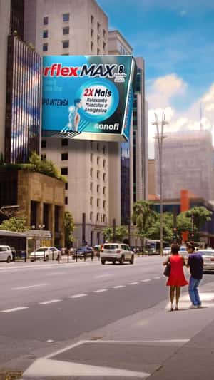 Med Box Emerges from Buildings in a fake-out-of-home ad of Dorflex
