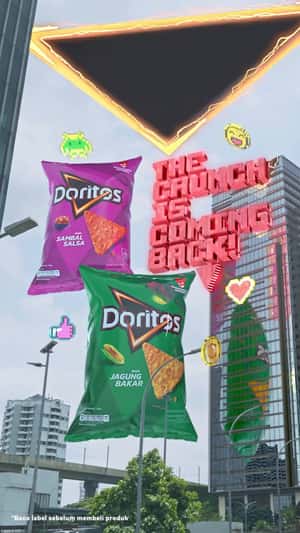 Chip Portal Reveals Packs of Chips in a fake-out-of-home ad of Doritos