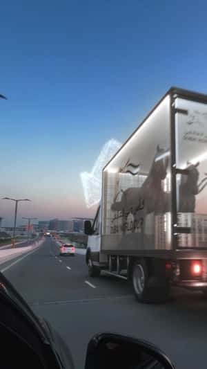 Drone Forms Direction Arrow in a fake-out-of-home ad of Dubai Racing Club