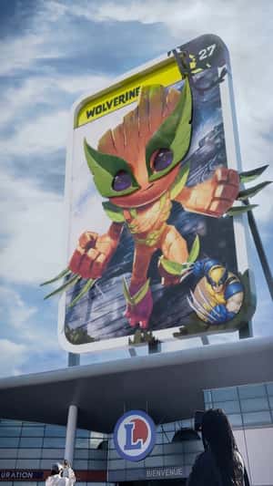 Billboard with Robotic Arms in a fake-out-of-home ad of E.Leclerc