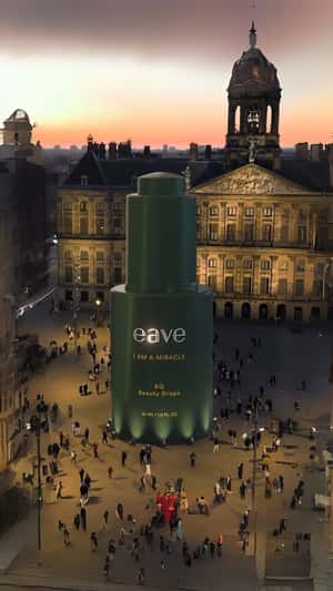 Serum Monument at City Square in a fake-out-of-home ad of EAVE