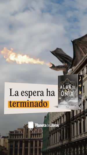 Dragon Rests on Building in a fake-out-of-home ad of Planeta de Libros