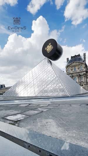 Face Mask Covers Paris in Ice Crystals in a fake-out-of-home ad of EviDenS de Beauté