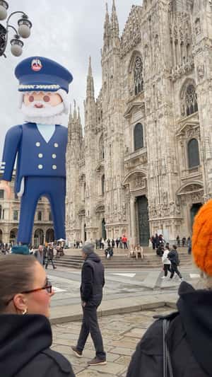 Captain Spotted at Duomo di Milano in a fake-out-of-home ad of Findus Italia