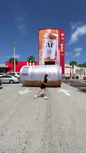 Towering Cooler Releases Cocktail Cans in a fake-out-of-home ad of Free AF