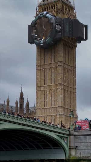 Watch Wrapped Around Big Ben in a fake-out-of-home ad of G-SHOCK